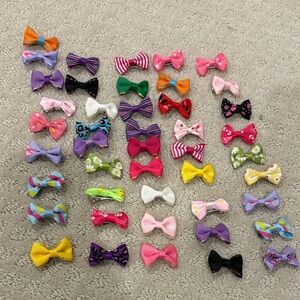 Colorful set of 45 hair bows for girls new